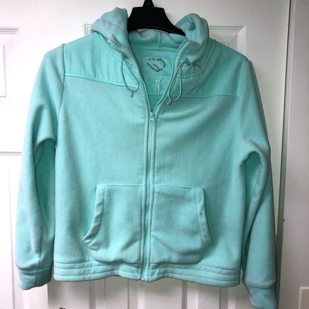Sea foam green fleece jacket